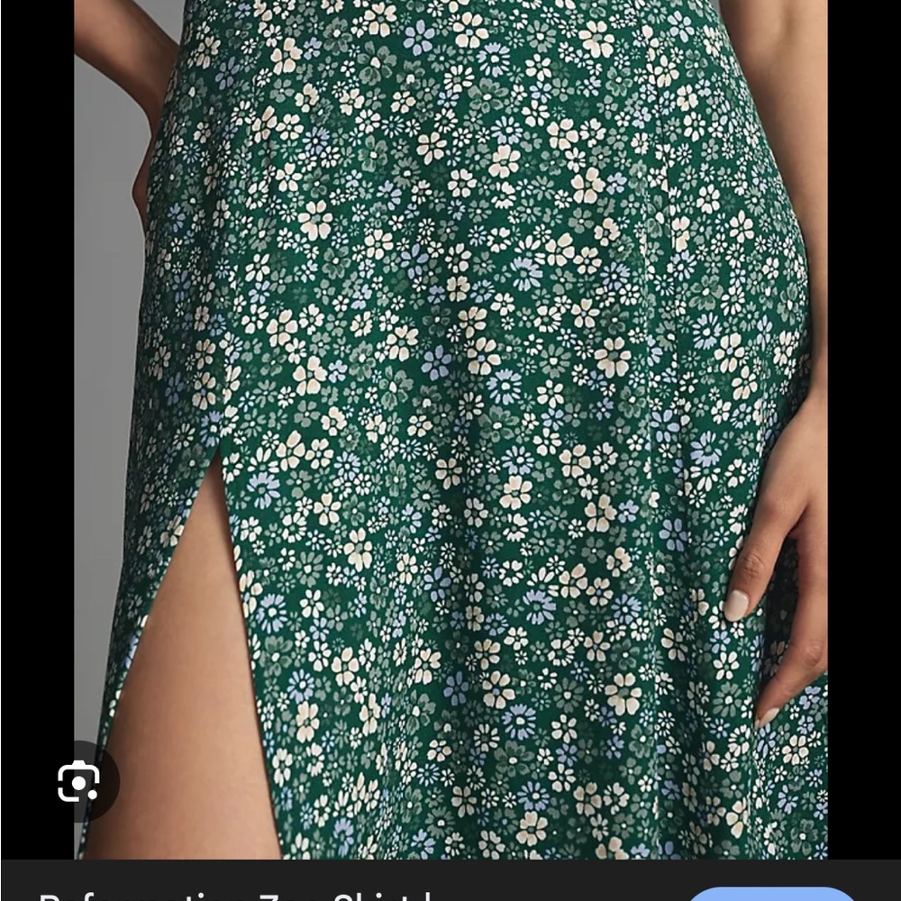 ISO!!!!! Reformation Green Floral Midi Skirt.